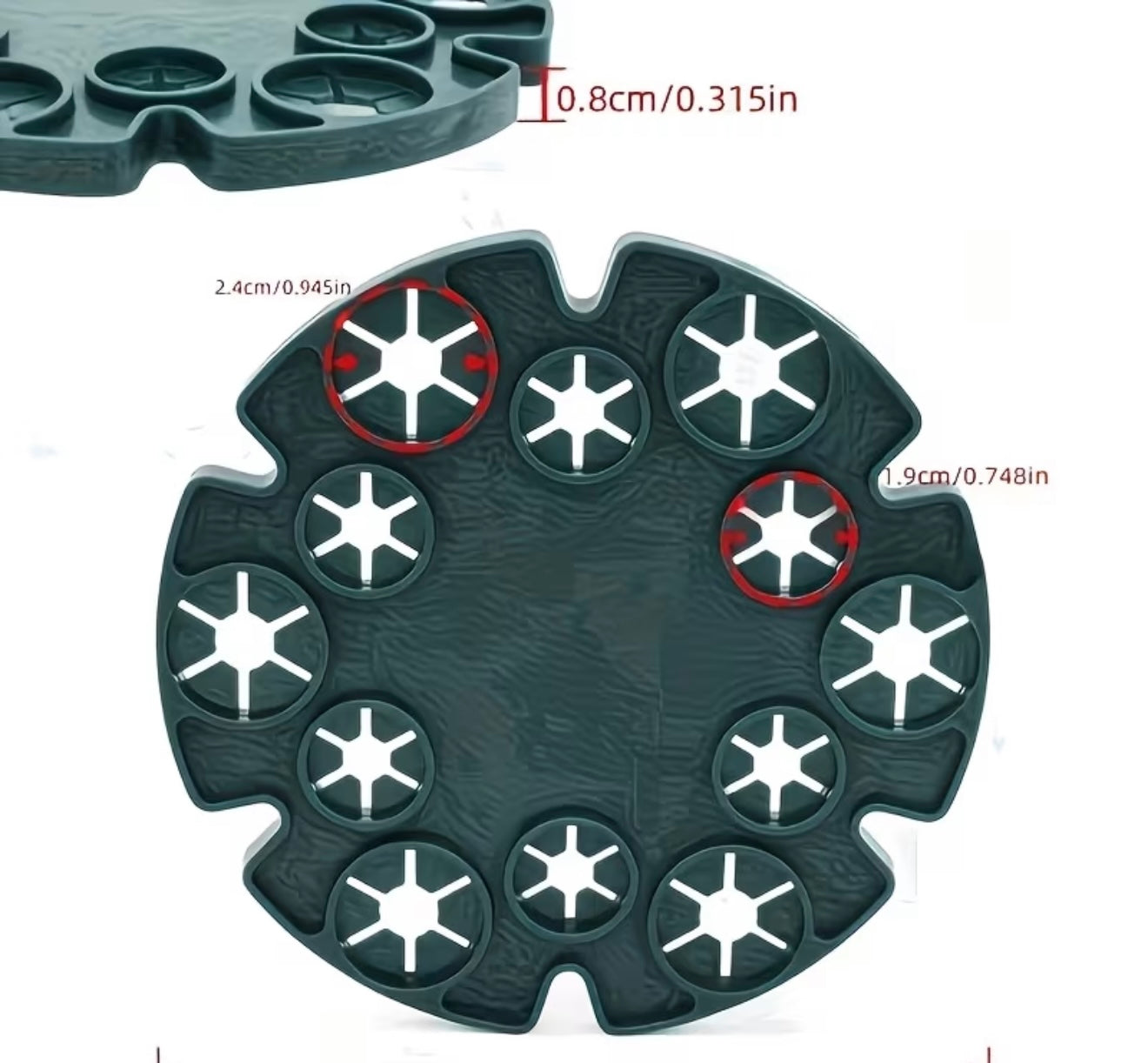 Støttering for bambuspinner – 13,5 cm