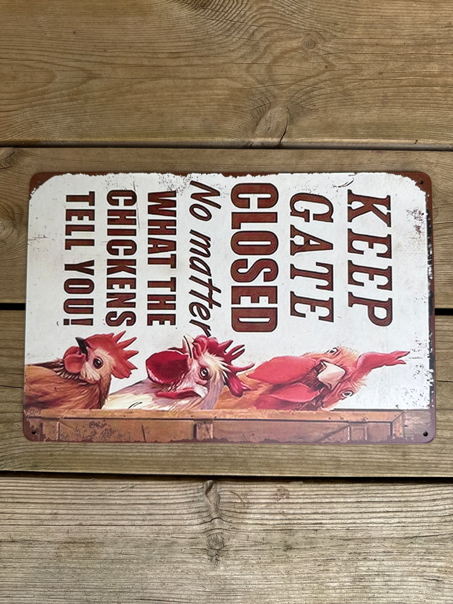 Hageskilt 20*30 cm, Keep gate closed…