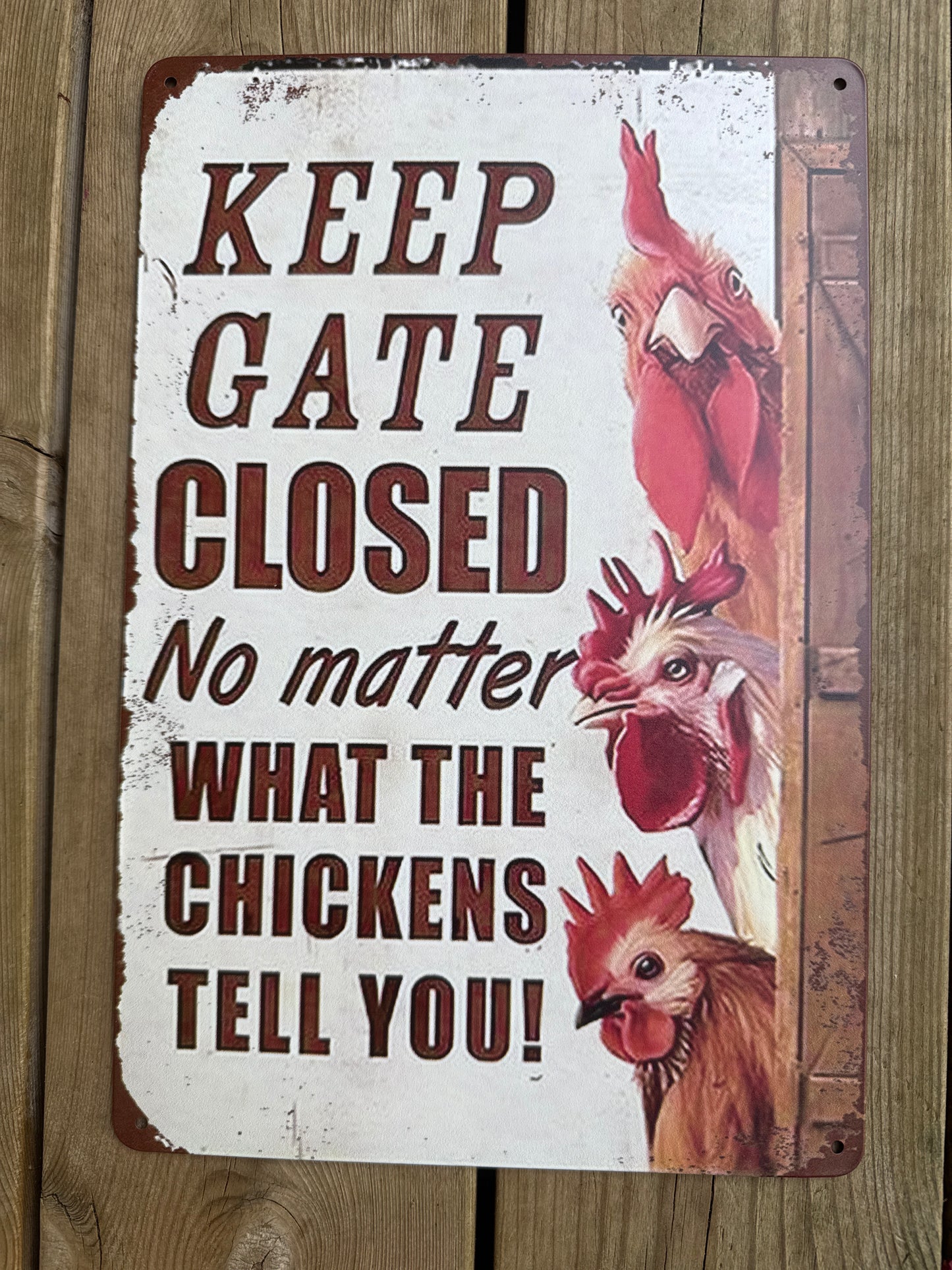 Hageskilt 20*30 cm, Keep gate closed…